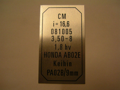 honda monkey tyyppikilpi 081005