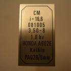 honda monkey tyyppikilpi 081005 - pikkukuva 1