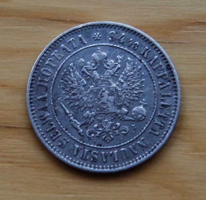 1 Markka 1908 Hopeaa, Suomi