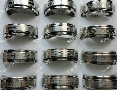 1003 .. 316L Stainless Steel Erilaisin Kuvioin .. Sormus