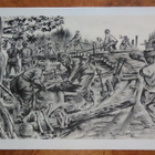 Jatkosota Pioneerit Sotapiirros Lindeberg 1942 - pikkukuva 1