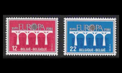 Belgia 2182-3 ** Europa (1984)