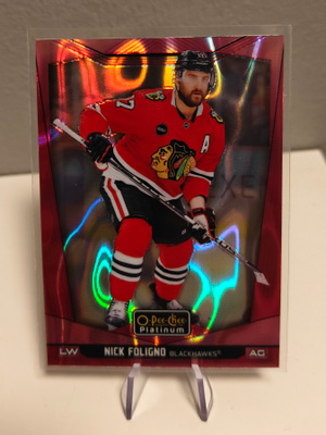 2024-25 O-Pee-Chee Platinum Nick Foligno #130 Pink Magma
