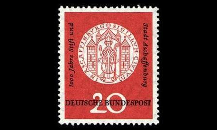 Saksa 255 ** Aschaftenburg 1000v (1957)