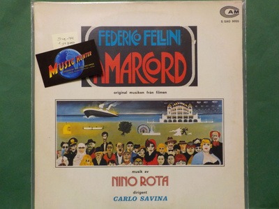 NINO ROTA - AMARCORD OST , FECERICO FELLINI - EX+/EX LP