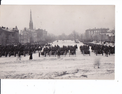 VANHA Valokuva Viipuri Sotilaat Tykki Tykistö 1920-l PK-koko