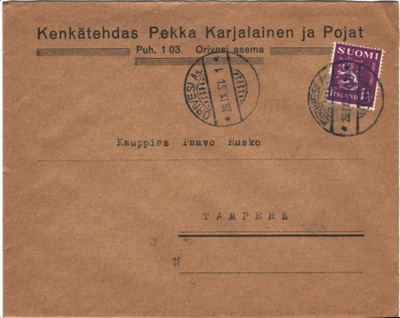 FIRMAKUORI ORIVESI PEKKA KARJALAINEN&POJAT Leimavirhe