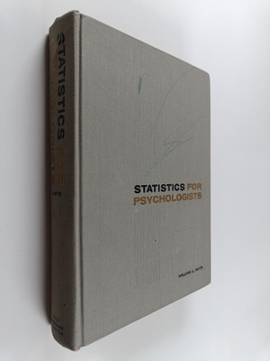 William L. Hays : Statistics for psychologists