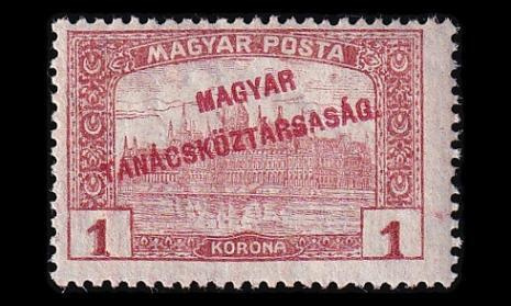 Unkari 279 ** Parlamenttirakennus 1 Kr pp (1919)