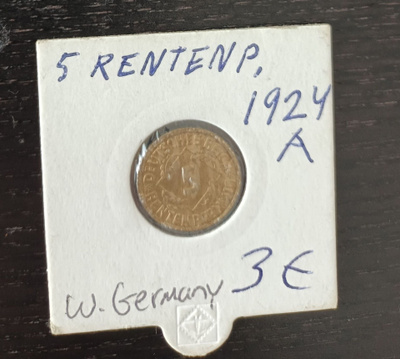 Saksa 1924, 5 Rentenpfenning