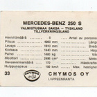 Purkkakuva Chymos n:o 33 MERCEDES-BENZ 250S - pikkukuva 2