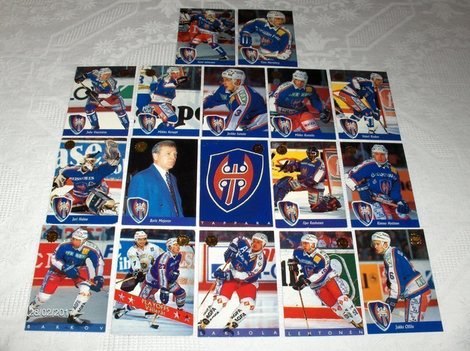 1994-1995 "Tappara" SM-liiga jääkiekkokortit 17 kpl