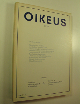Pekka (toim.) Koskinen : Oikeus, 1-4/1979