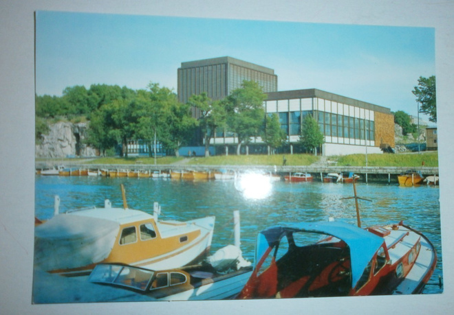 Turku, Kaupunginteatteri, Aurajoki + veneitä, p. 1969