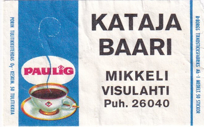 Mikkeli. Kataja Baari. Paulig    b548