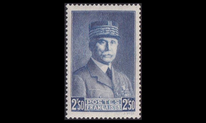 Ranska 505 ** Marsalkka Pétain 2.50 Fr (1941)