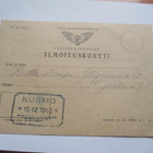 1940 Nurmo asemaleima VR ilmoituskortti - pikkukuva 1
