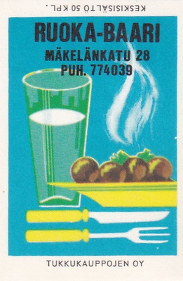 Helsinki. Ruoka - Baari. Mäkelänkatu 28  b418