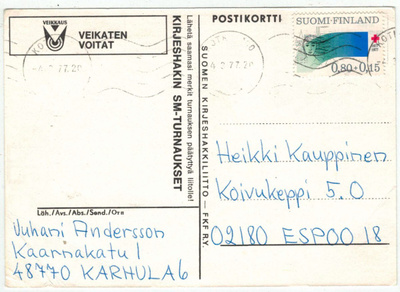 1977 PR 80p postikortti