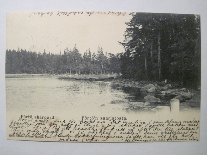 VANHA Postikortti Porvoo Pirttisaari 1903