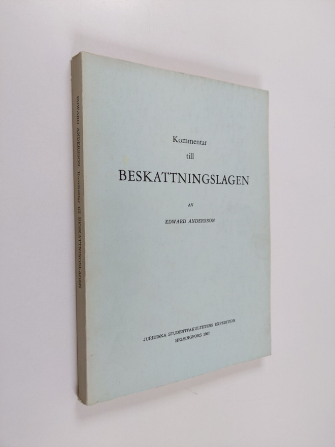 Edward Andersson : Kommentar till beskattningslagen