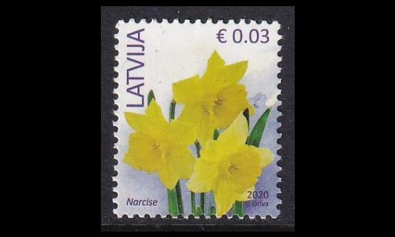 Latvia 882_IV ** Käyttösarja kukka 0.03 € -20 (2014)