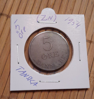 Tanska 5 öre (Zn) 1954