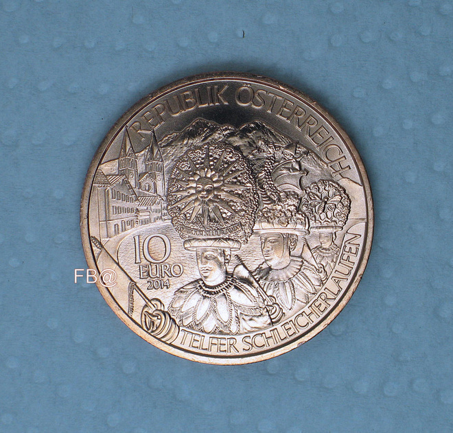 2014 ITÄVALTA 10€ Erikoisraha  TIROL