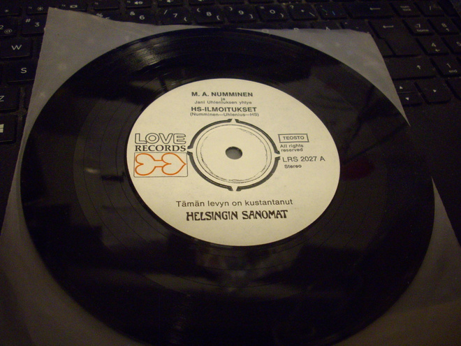 7" single : M. A. Numminen : HS-Ilmoitukset (Love LRS 2027)