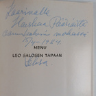 Eini Tanner : Menu Leo Salosen tapaan (signeerattu, tekij... - pikkukuva 2