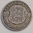 Eestin hopea 2 krooni vuodelta 1930. - pikkukuva 2