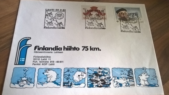 Kuori Finlandia hiihto 75km 1981 erikoisleimalla