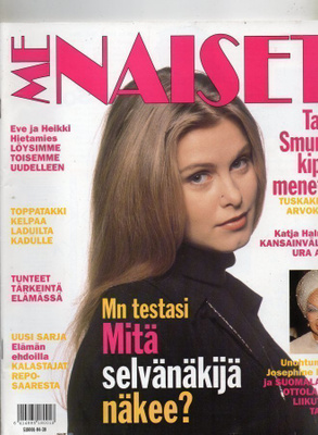 Me Naiset n:o 39 1994 Remu Aaltonen. Miss Suomi Tarja Smura.