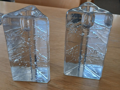 Iittala Arkipelago 2648 kynttiläjalka pari, korkeus 135 mm.
