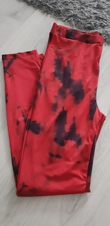 Puna-mustat Trikoot / Leggingsit / Leggings - koko L