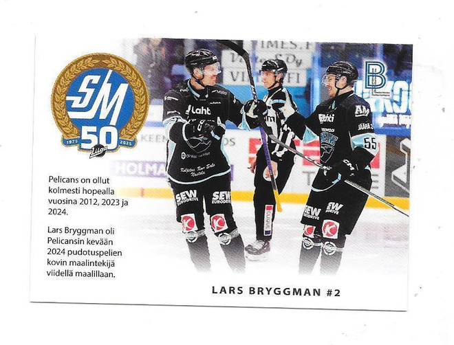 2024-25 BlueLine MatchCard #3/6 Lars Bryggman  Pelicans