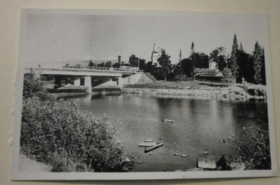 Oulu, silta, kirkko, tähtitorni, vanha valokuvapk, ei p.