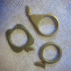 Hedelmän muotoiset sormukset 3 kpl 17 / 18 mm - pikkukuva 1