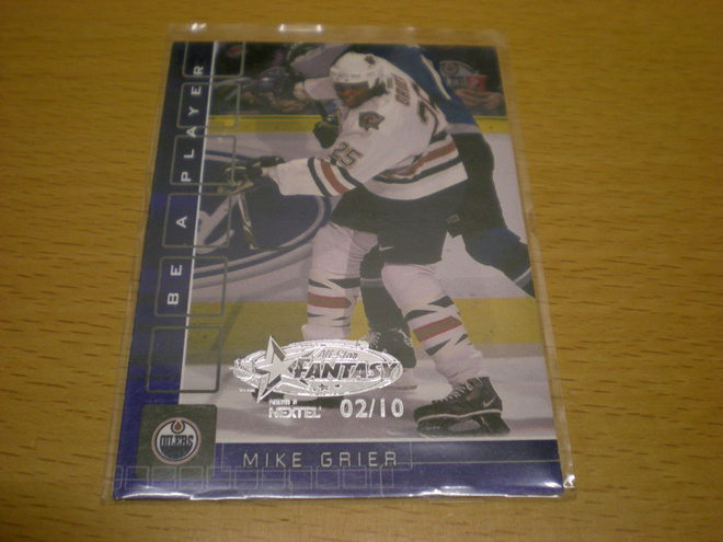 Mike Grier 2001-02 Be A Player Memorabilia # 116 All-Star Fa