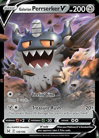 Galarian Perrserker V 129/196 - Lost Origin - NM/M