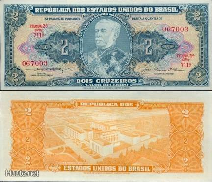 Brasilia 2 Cruzeiros v.1956 (P-157Ab) UNC
