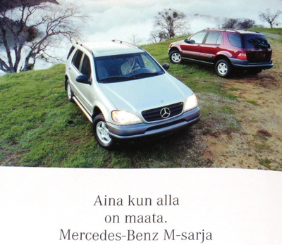 1998 Mercedes-Benz M-sarja esite - suom - KUIN UUSI