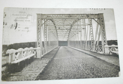 Oulu, keskimmäinen silta, vanha mv pk, p. 1916