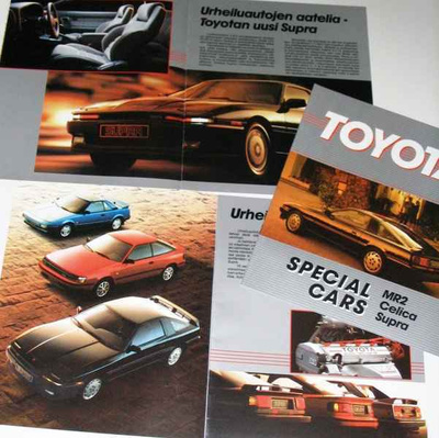 1986 Toyota Supra / Celica / MR2 esite - KUIN UUSI - suom