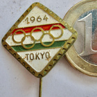 VANHA Merkki Olympia 1964 Tokyo Unkari NOC - pikkukuva 1