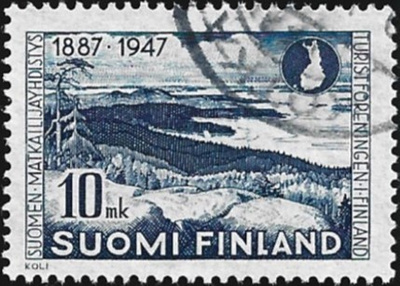 1947 Matkailijayhdistys 60 vuotta leimattu LaPe 342