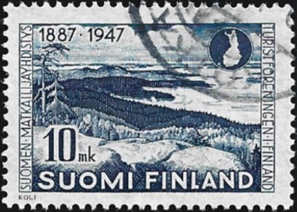 1947 Matkailijayhdistys 60 vuotta leimattu LaPe 342