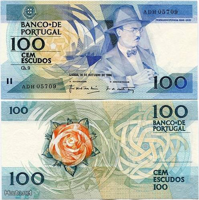 Portugal 100 Escudos 1986 (P-179a) UNC harv. 1. vuosi