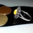 Upea vintage Hopea Meripihka sormus 925 baltic amber - pikkukuva 4