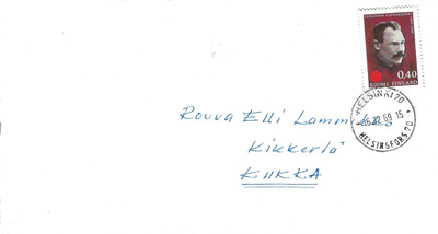 HELSINKI 70 16.12.69 LEIMA KUORI JOHANNES LINNANKOSKI MERKIL